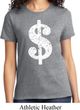 Ladies Funny Shirt Distressed Dollar Sign Tee T-Shirt