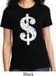 Ladies Funny Shirt Distressed Dollar Sign Tee T-Shirt