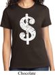 Ladies Funny Shirt Distressed Dollar Sign Tee T-Shirt