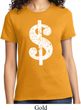 Ladies Funny Shirt Distressed Dollar Sign Tee T-Shirt