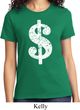 Ladies Funny Shirt Distressed Dollar Sign Tee T-Shirt