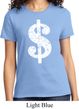 Ladies Funny Shirt Distressed Dollar Sign Tee T-Shirt