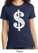Ladies Funny Shirt Distressed Dollar Sign Tee T-Shirt