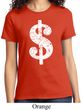 Ladies Funny Shirt Distressed Dollar Sign Tee T-Shirt