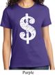 Ladies Funny Shirt Distressed Dollar Sign Tee T-Shirt