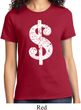 Ladies Funny Shirt Distressed Dollar Sign Tee T-Shirt