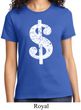 Ladies Funny Shirt Distressed Dollar Sign Tee T-Shirt