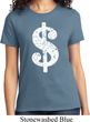 Ladies Funny Shirt Distressed Dollar Sign Tee T-Shirt