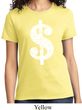 Ladies Funny Shirt Distressed Dollar Sign Tee T-Shirt