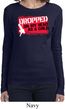 Ladies Funny Shirt Dropped On My Head Long Sleeve Tee T-Shirt