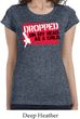 Ladies Funny Shirt Dropped On My Head Longer Length Tee T-Shirt
