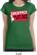 Ladies Funny Shirt Dropped On My Head Longer Length Tee T-Shirt