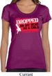 Ladies Funny Shirt Dropped On My Head Scoop Neck Tee T-Shirt