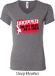Ladies Funny Shirt Dropped On My Head V-neck Tee T-Shirt