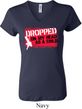 Ladies Funny Shirt Dropped On My Head V-neck Tee T-Shirt