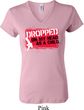 Ladies Funny Shirt Dropped On My Head V-neck Tee T-Shirt