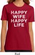 Ladies Funny Shirt Happy Wife Happy Life Organic Tee T-Shirt