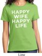 Ladies Funny Shirt Happy Wife Happy Life Tee T-Shirt
