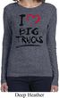 Ladies Funny Shirt I Love Big Trucks Long Sleeve Tee T-Shirt