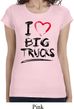 Ladies Funny Shirt I Love Big Trucks Longer Length Tee T-Shirt