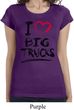 Ladies Funny Shirt I Love Big Trucks Longer Length Tee T-Shirt
