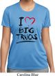 Ladies Funny Shirt I Love Big Trucks Moisture Wicking Tee T-Shirt