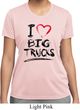 Ladies Funny Shirt I Love Big Trucks Moisture Wicking Tee T-Shirt