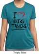 Ladies Funny Shirt I Love Big Trucks Moisture Wicking Tee T-Shirt