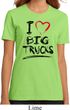 Ladies Funny Shirt I Love Big Trucks Organic Tee T-Shirt