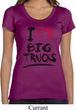 Ladies Funny Shirt I Love Big Trucks Scoop Neck Tee T-Shirt