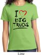 Ladies Funny Shirt I Love Big Trucks Tee T-Shirt