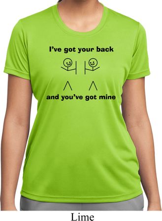 Ladies Funny Shirt I've Got Your Back Moisture Wicking Tee T-Shirt