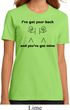 Ladies Funny Shirt I've Got Your Back Organic Tee T-Shirt