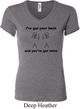 Ladies Funny Shirt I've Got Your Back V-neck Tee T-Shirt