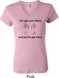 Ladies Funny Shirt I've Got Your Back V-neck Tee T-Shirt
