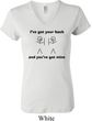Ladies Funny Shirt I've Got Your Back V-neck Tee T-Shirt