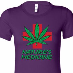 Ladies Funny Shirt Natures Medicine Longer Length Tee T-Shirt