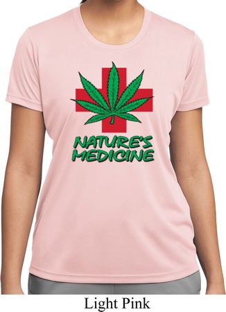 Ladies Funny Shirt Natures Medicine Moisture Wicking Tee T-Shirt
