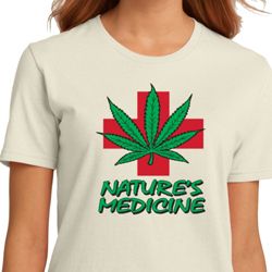 Ladies Funny Shirt Natures Medicine Organic Tee T-Shirt
