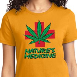 Ladies Funny Shirt Natures Medicine Tee T-Shirt