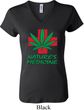 Ladies Funny Shirt Natures Medicine V-neck Tee T-Shirt