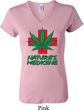 Ladies Funny Shirt Natures Medicine V-neck Tee T-Shirt