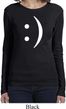 Ladies Funny Shirt Smiley Chat Face Long Sleeve Tee T-Shirt