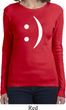 Ladies Funny Shirt Smiley Chat Face Long Sleeve Tee T-Shirt
