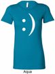 Ladies Funny Shirt Smiley Chat Face Longer Length Tee T-Shirt