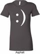 Ladies Funny Shirt Smiley Chat Face Longer Length Tee T-Shirt
