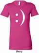 Ladies Funny Shirt Smiley Chat Face Longer Length Tee T-Shirt