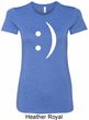 Ladies Funny Shirt Smiley Chat Face Longer Length Tee T-Shirt