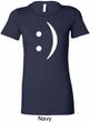 Ladies Funny Shirt Smiley Chat Face Longer Length Tee T-Shirt