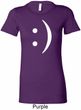 Ladies Funny Shirt Smiley Chat Face Longer Length Tee T-Shirt